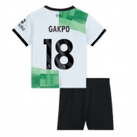Liverpool Cody Gakpo #18 Vonkajší Detský futbalový dres 2023-24 Krátky Rukáv (+ trenírky)